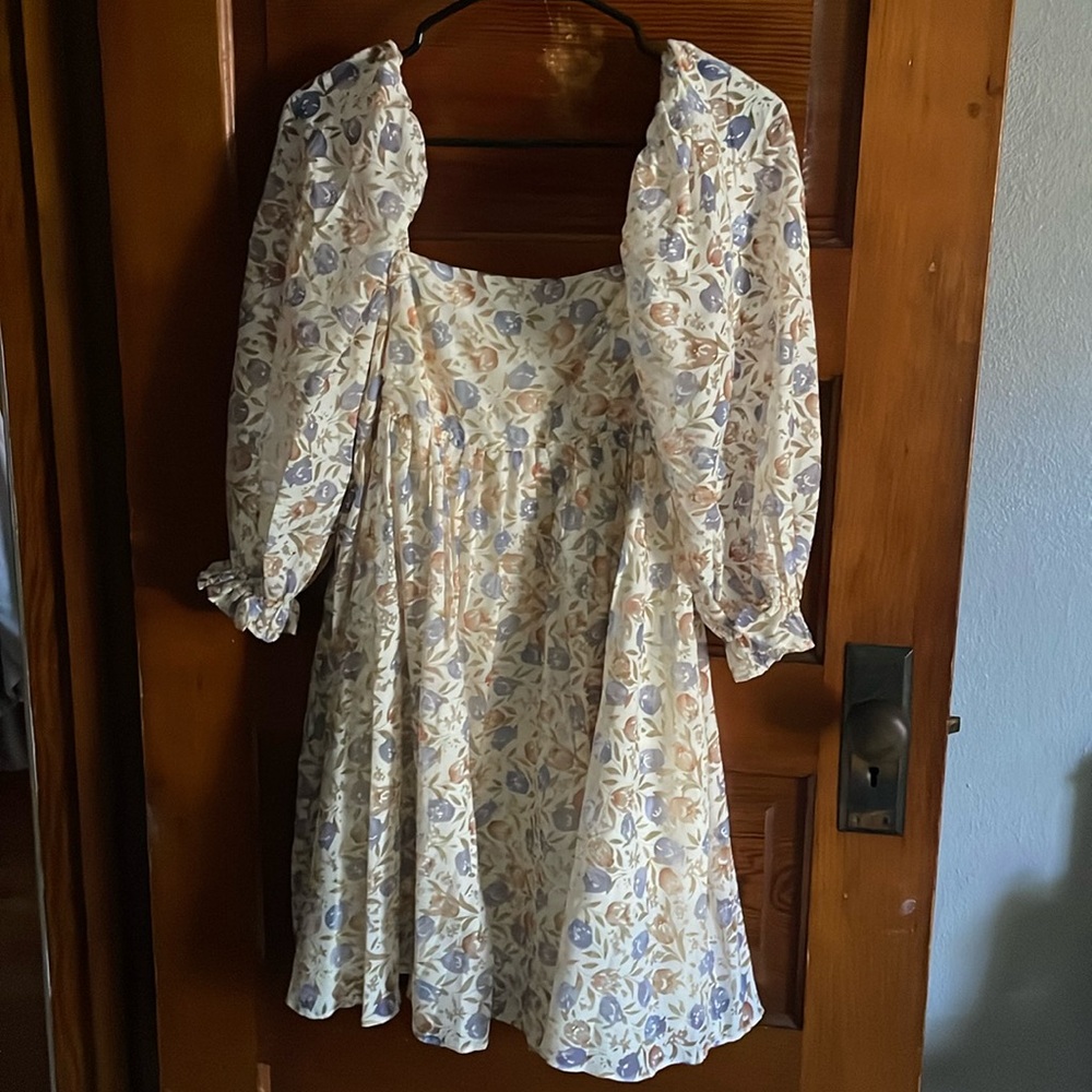 Storia floral puff sleeve dress